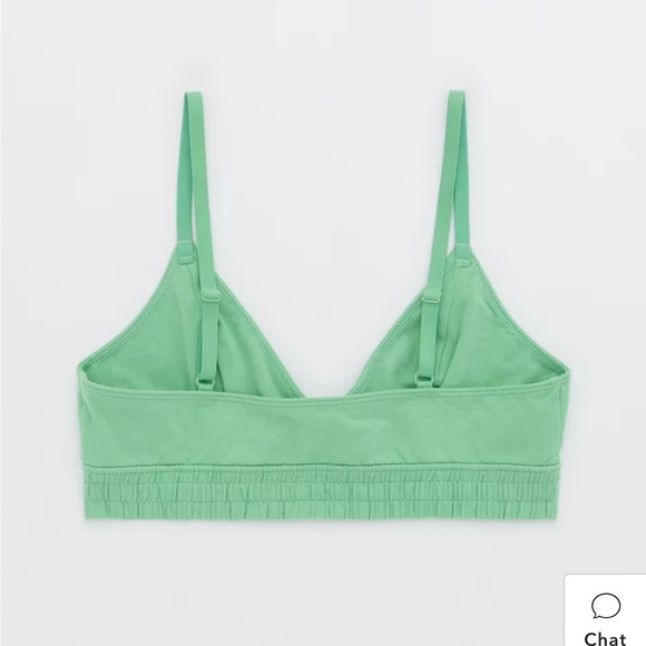 NEW Aerie Cotton Corset Bralette Green - Picture 3 of 3